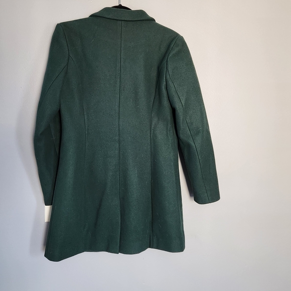 Allegra K Womens Green Pea Coat - Picture 4 of 7